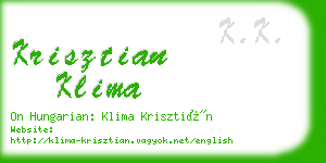 krisztian klima business card